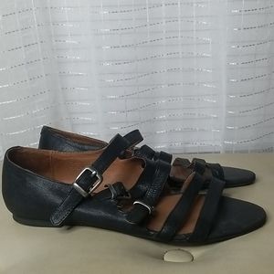 Jeffery Campbell Black Strappy Sandal W/ Buckle